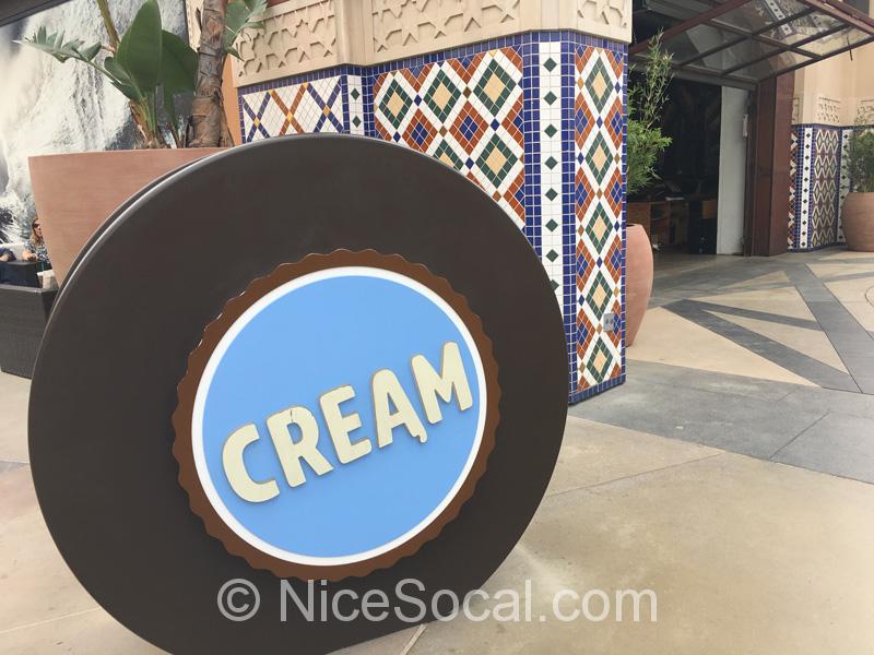 cream sign