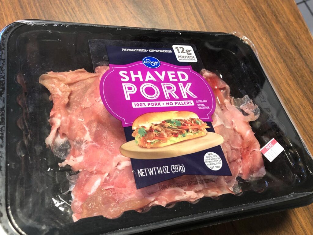 shaved meat porl