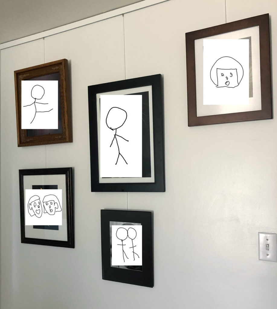 wall with pictures