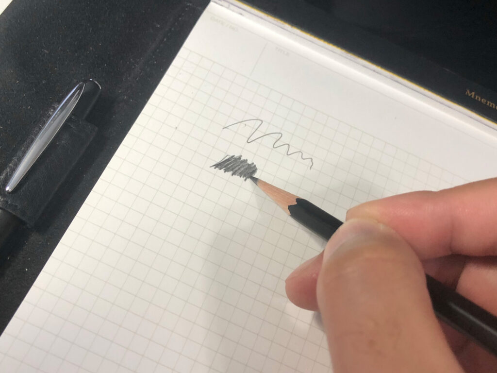 using a matte pencil
