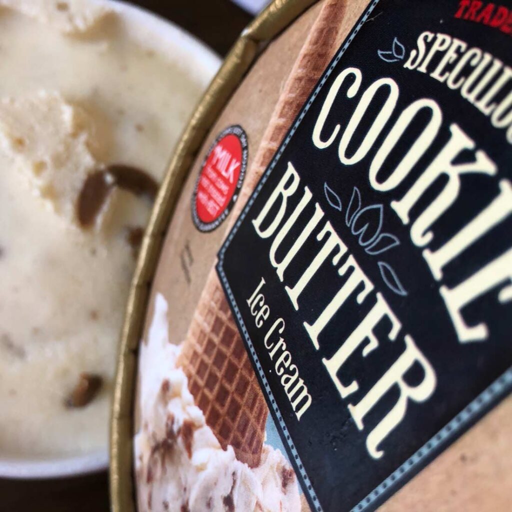 Cookie butter ice cream at trader joes