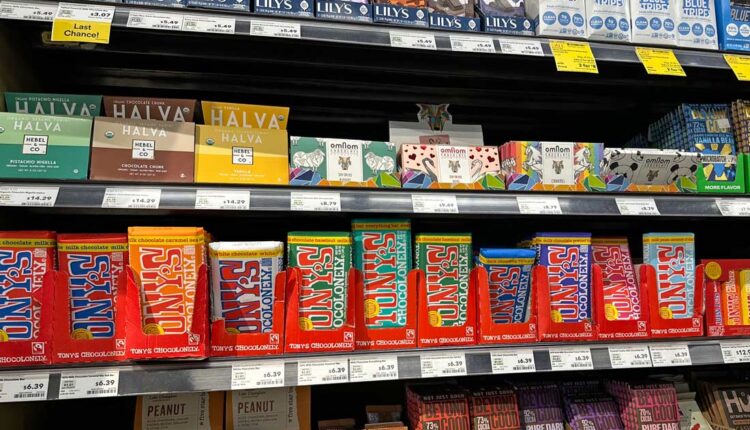 アメリカのチョコ売り場