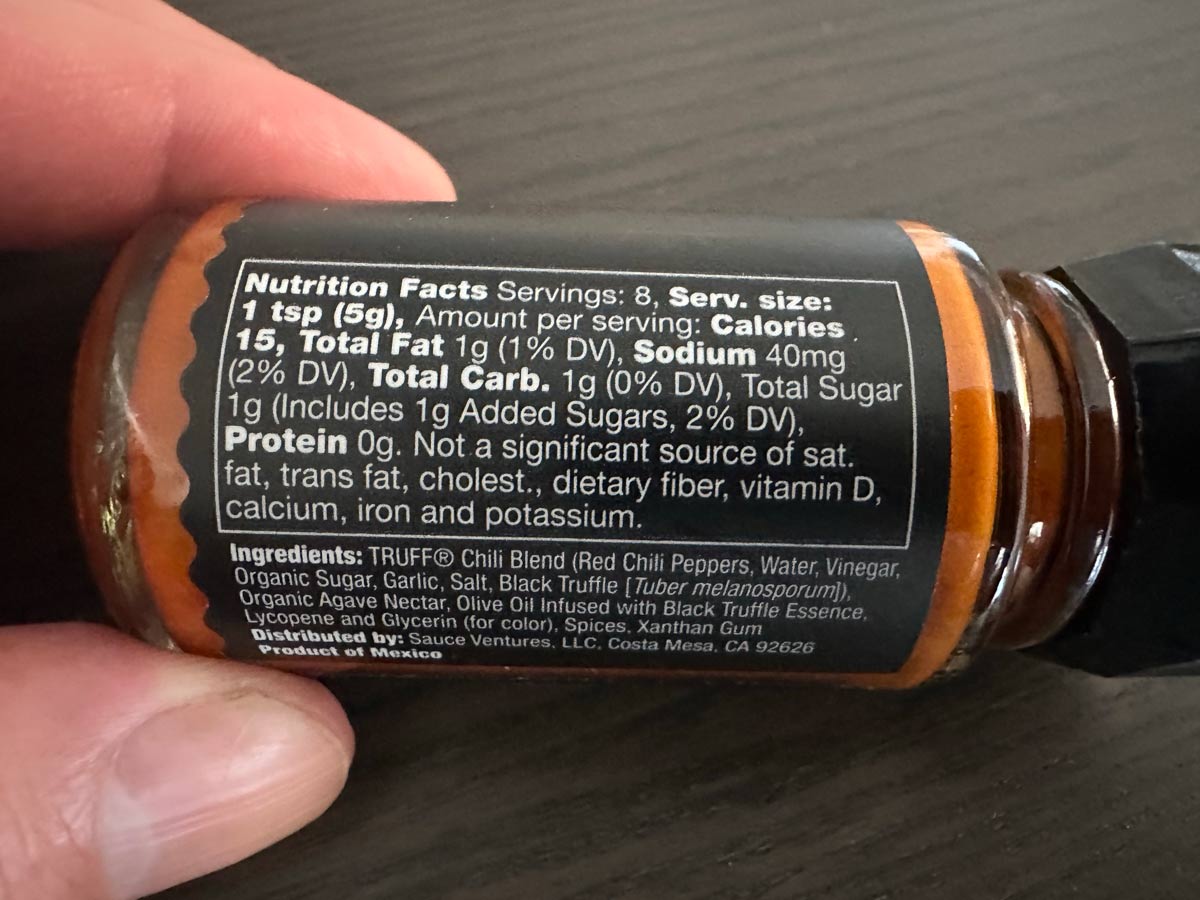 ingredients truff